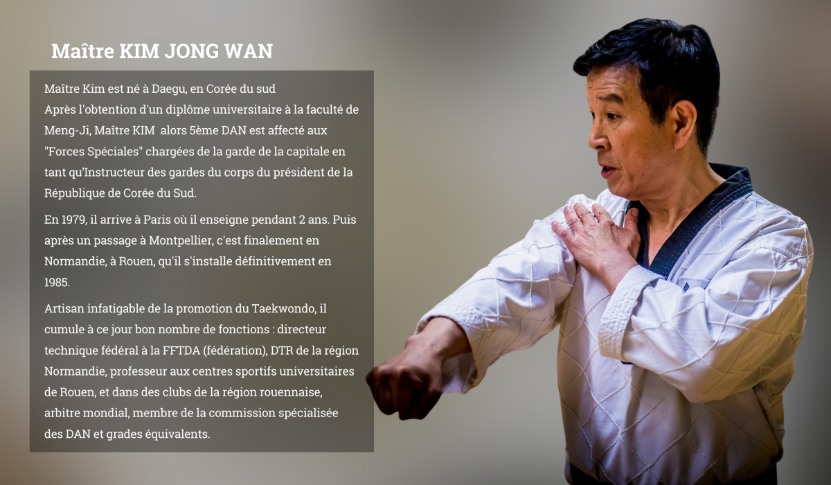Ma tre KIM JONG WAN Rouen Taekwondo Academy