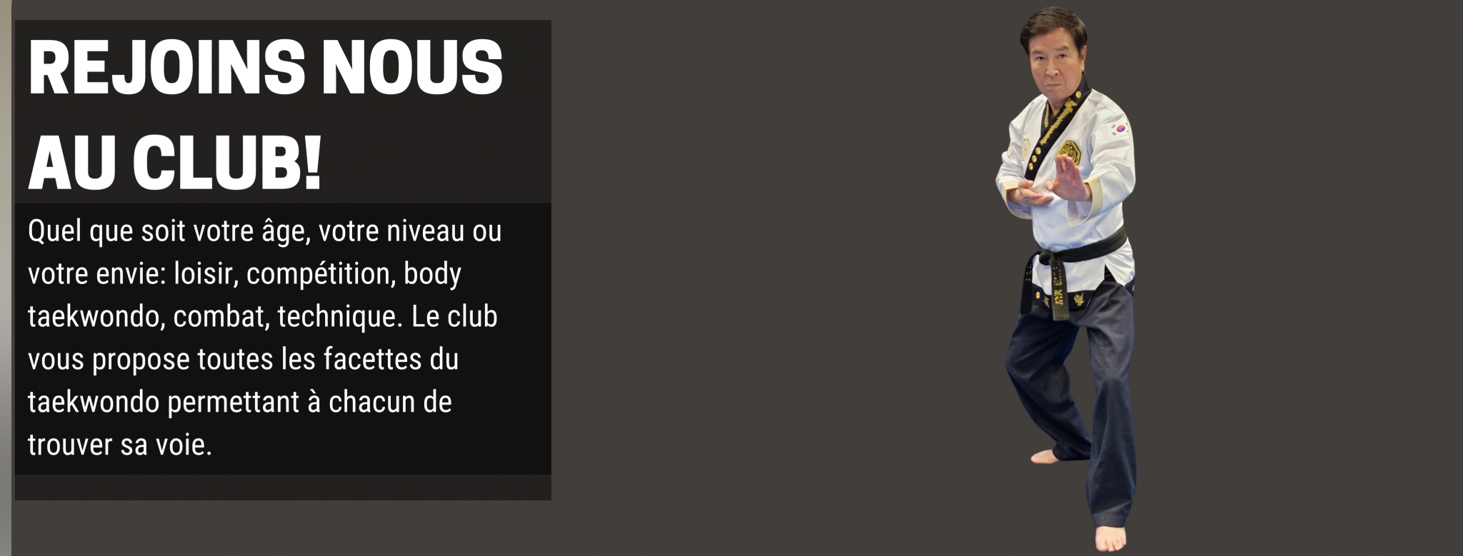 page accueil tkd rouen